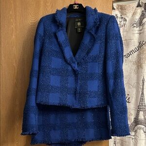 House of Harlow Royal Blue Checkered Blazer